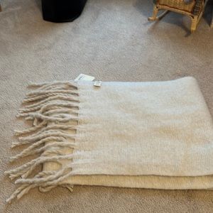 Cream blanket scarf
